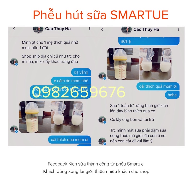 Cốc Phễu Hút sữa SMARTUE - Số 1 Anh Quốc   🇬🇧