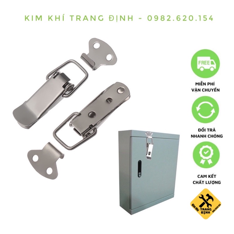 Khoá gài inox, khoá lật inox lắp hòm đạn