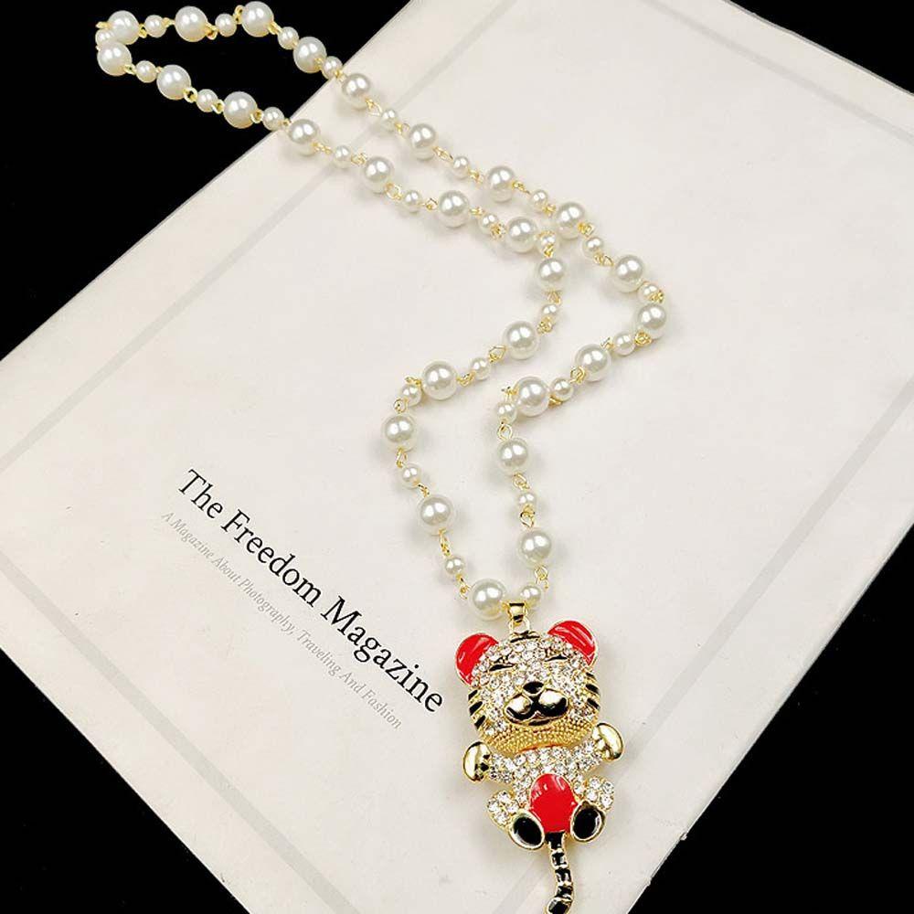 Mxgoods Dây Chuyền Mặt Hổ Phong Cách Punk Hip Hop Cổ Điển Làm Quà Tặng Sinh NhậtDây Chuyền Mặt Hình Cọp Bằng Kim Loại Nhiều Màu Sắc