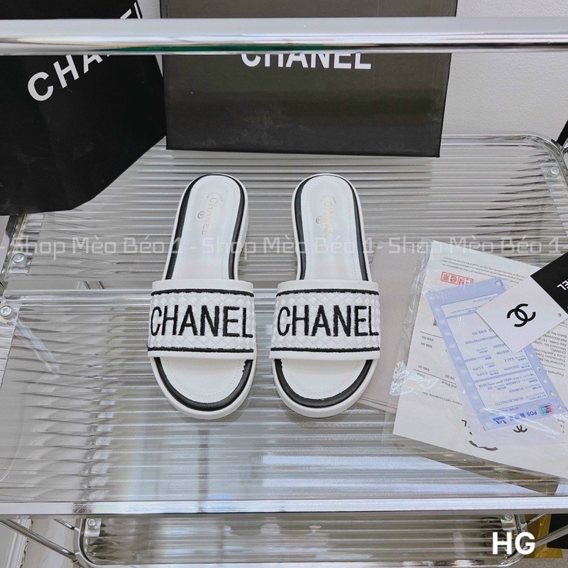 Dép cn quai chữ ngang kẻ viền fullbox