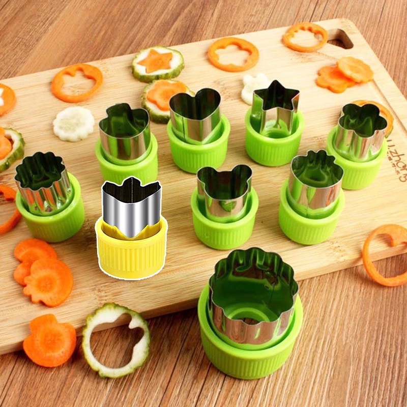 Set 5 khuôn cắt tạo hình rau củ quả mini