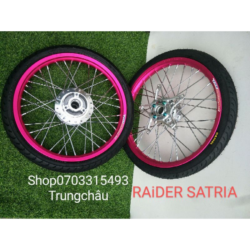 CẶP BÁNH RAIDER,SATRIA NIỀNG YOKO THÁI 1.4 1.6 CĂM MẠ  CRÔM FULL VỎ CAMEL 60.70 RÁP NHƯ MÂM RIN