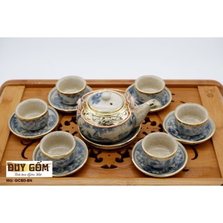 Bộ ấm chén gốm sứ bát tràng LH