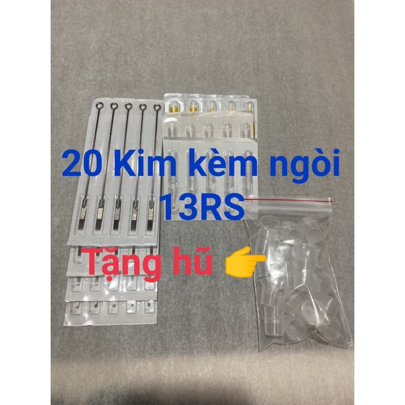 🎁 [ QUÀ TẶNG ] Kim xăm và ngòi 20 cái 15RS tròn đánh bóng🎁