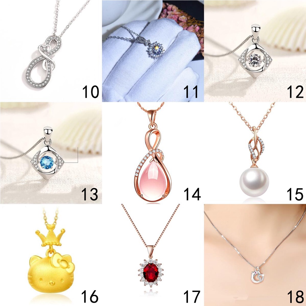 Mặt dây chuyền mẫu Xl06 bạc 925 đính pha lê nhiều hình dáng thời trang cho nam/ nữ