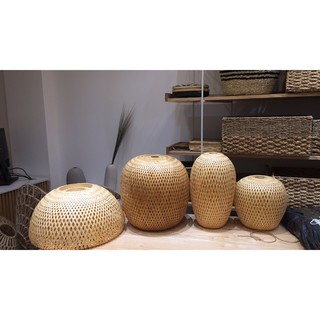 ĐÈN MÂY TRE ĐAN ( ĐÈN 2 LỚP - MẪU 3 )