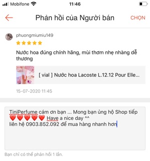 [DẠNG LĂN] Nước hoa mini Lacoste hồng nữ 10ml