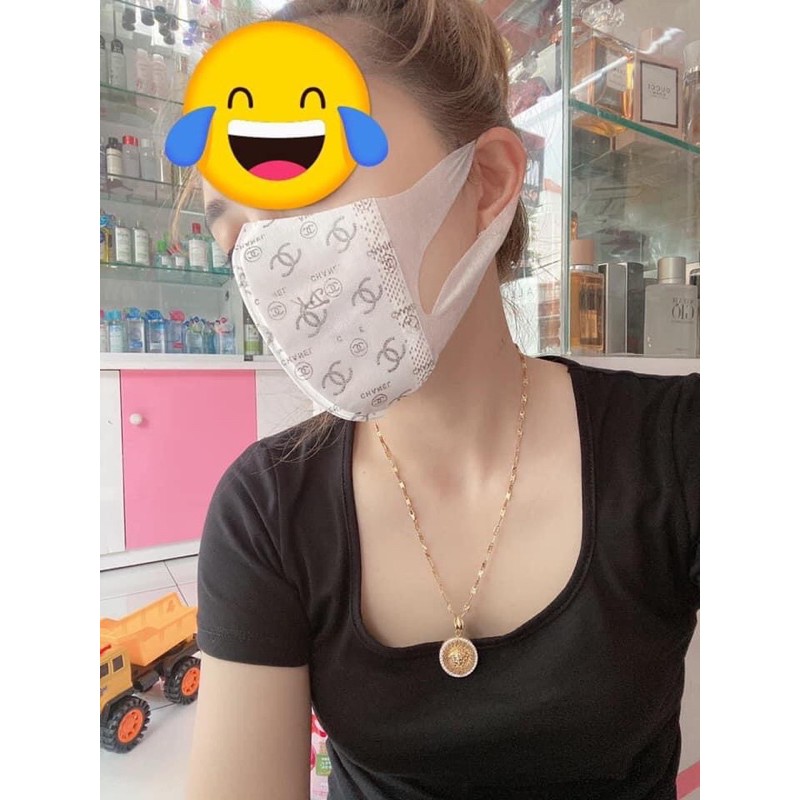 Khau trang 3D mask Bảo Huy công nghệ Nhật Bản chống bụi cao cấp hộp 50 cái loại họa tiết trơn