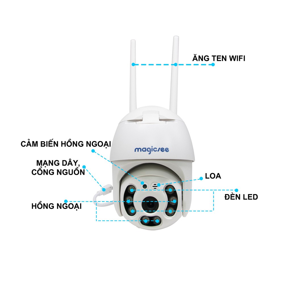 [Mã SKAMPUSHA7 giảm 8% đơn 250k]Camera giám sát ngoài trời xoay 360 độ Magicsee ZS120 - Chống nước tiêu chuẩn IP68 | BigBuy360 - bigbuy360.vn