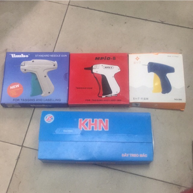 Súng Bắn Mác Tag - Tagging Gun, Đạn, Máy Bấm Nhãn Mác Quần Áo, Mác Giấy Mác Made In Việt Nam, Mác Chữ Hàn Quốc