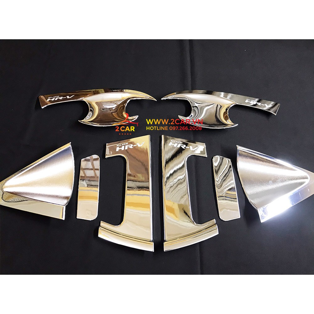 Bộ ốp tay, hõm xe Honda HRV 2018 - 2021, mạ crom cao cấp