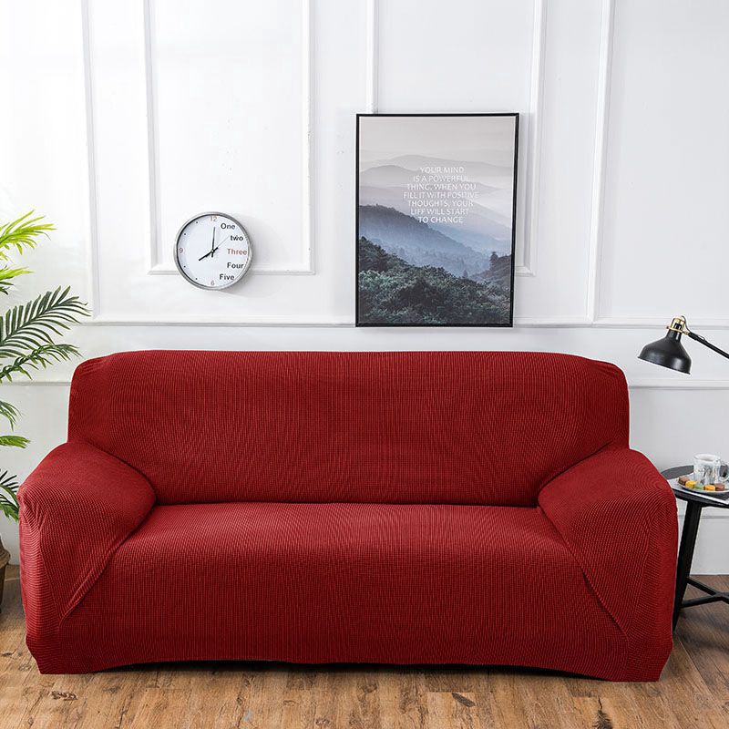 Vỏ bọc ghế sofa màu trơn co giãn trang trí cho nhà cho tất cả các mùa