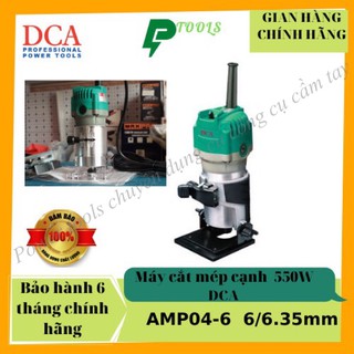 Máy phay mini đa năng công suất 550w dca amp04-6 đường kính lưỡi cắt tối đa 6/6.35mm , máy cắt mép cầm tay