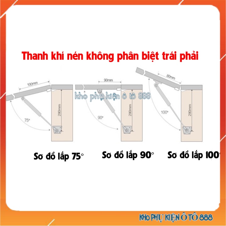 Thanh Chống Thủy Lực, Tay Nâng Thủy Lực Cho Cánh Cửa Tủ Cửa Lật Tự Động