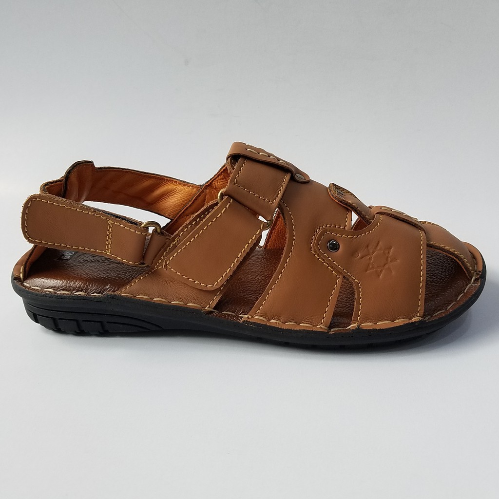 Giày Sandal Nam bít đầu BIGBEN Da Bò Thật SD99