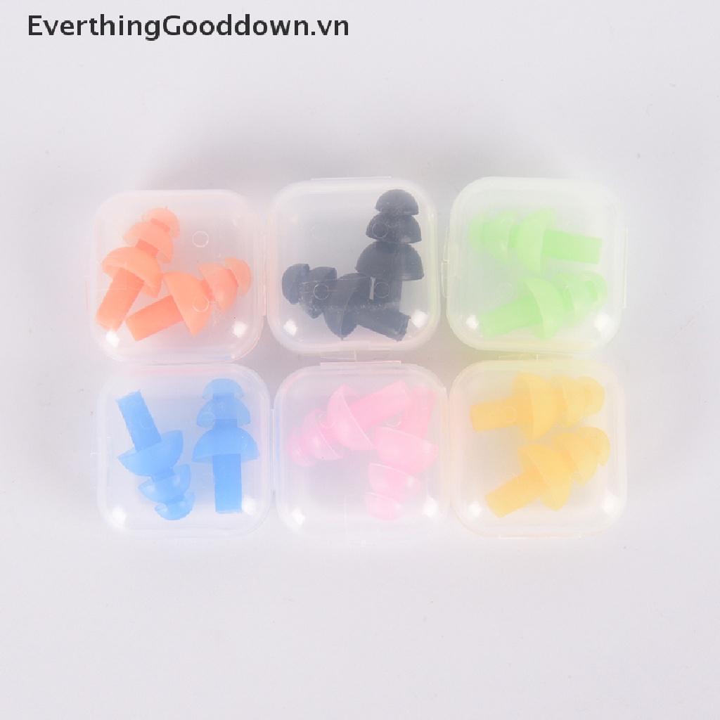 Everthinggood Nút Bịt Tai Bằng Silicon Mềm Chống Ồn Có Thể Tái Sử Dụng Dùng Khi Đi Bơ