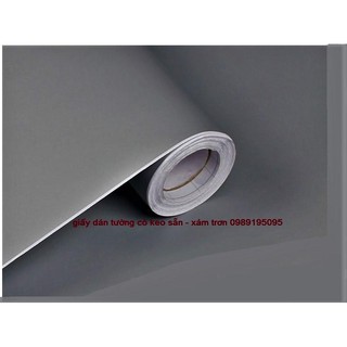 cuộn 10m giấy dán tường màu xám lì