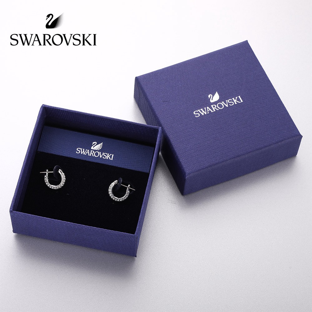 SWAROVSKI Bông Tai Đính Đá Nhiều Màu Sắc Thời Trang Cho Nữ