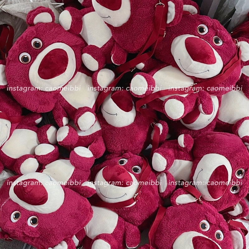 Balo Gấu Dâu Lotso Đeo Được 2 Kiểu