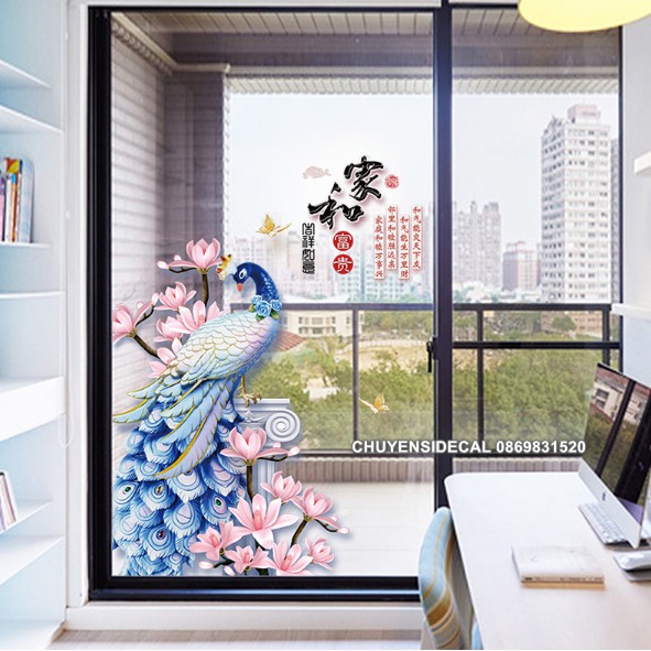 Decal trang trí tường - Nữ Hoàng Cong Xanh Quyền Lực