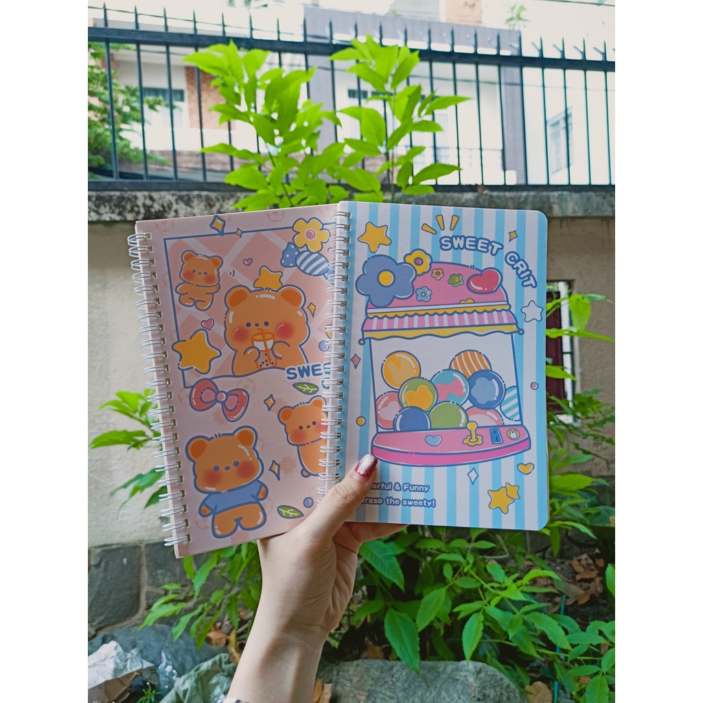 Sổ lò xo A5 nhiều hình cute - shopliam