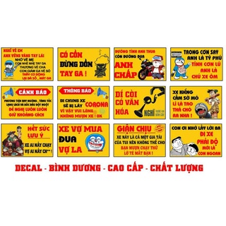bộ tem dán cảnh báo 24 tấm. decal chống nước