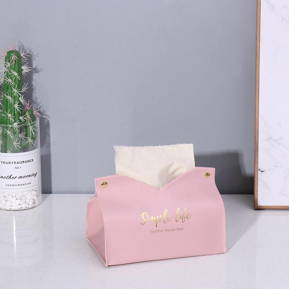 Hộp Da Đựng Khăn Giấy Để Bàn Trang Trí Phòng Khách Ốp