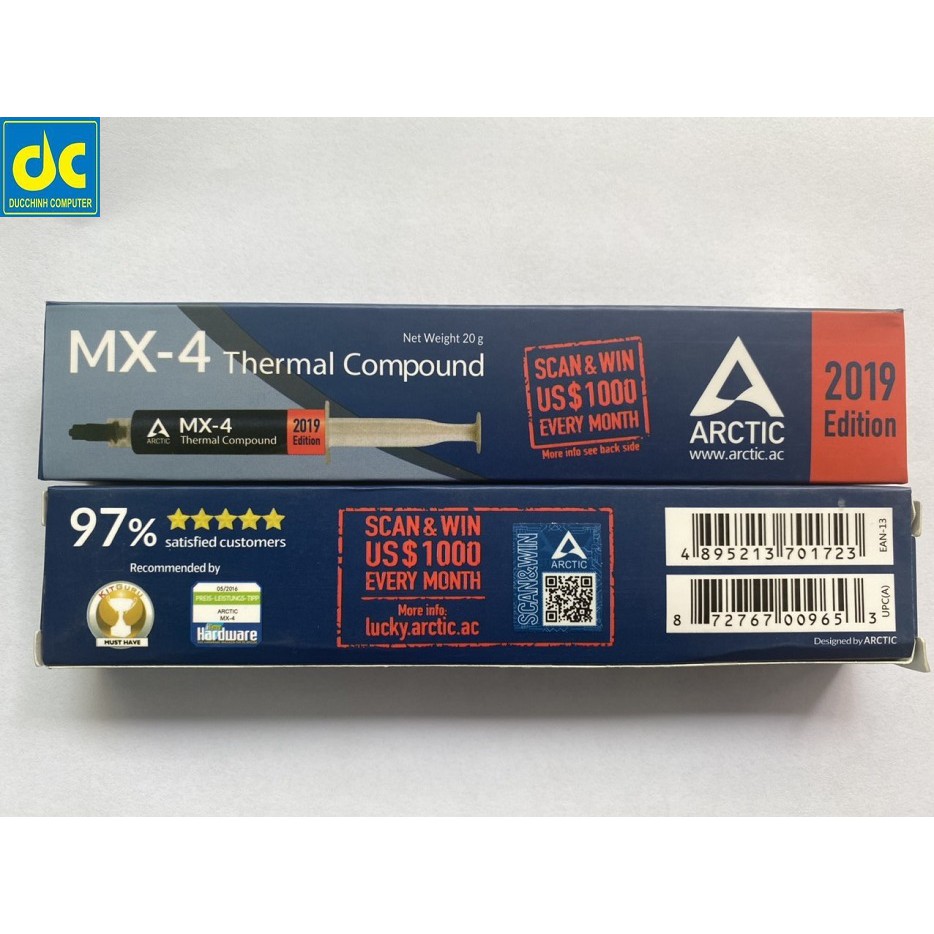 Keo tản nhiệt Arctic MX4 20gam Thermal Compound mẫu mới