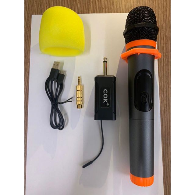 [HÁT CỰC ĐÃ] VỚI Micro karaoke không dây Cok-304 GẮN AMPLY, LOA KÉO ĐỘC QUYỀN TẠI VIÊT NAM