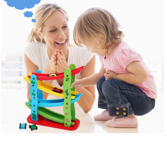 Đồ chơi băng trượt ô tô zizac gỗ cho bé