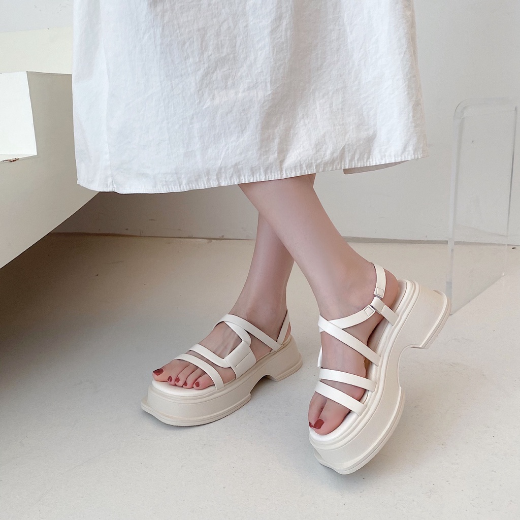 (CÓ SẴN - QC) Sandal Bánh Mì Chiến Binh Hot Trend Đế cao 5cm