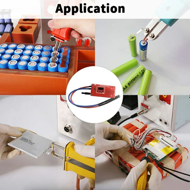 Máy hàn pin, hàn điểm 18650 bằng ac-quy 12v có mà hình LED