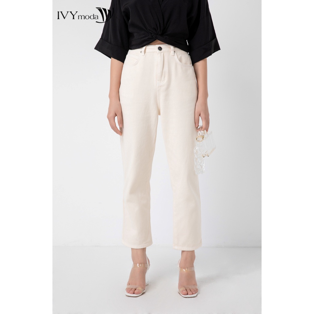 Quần jeans baggy nữ IVY moda MS 25B8055