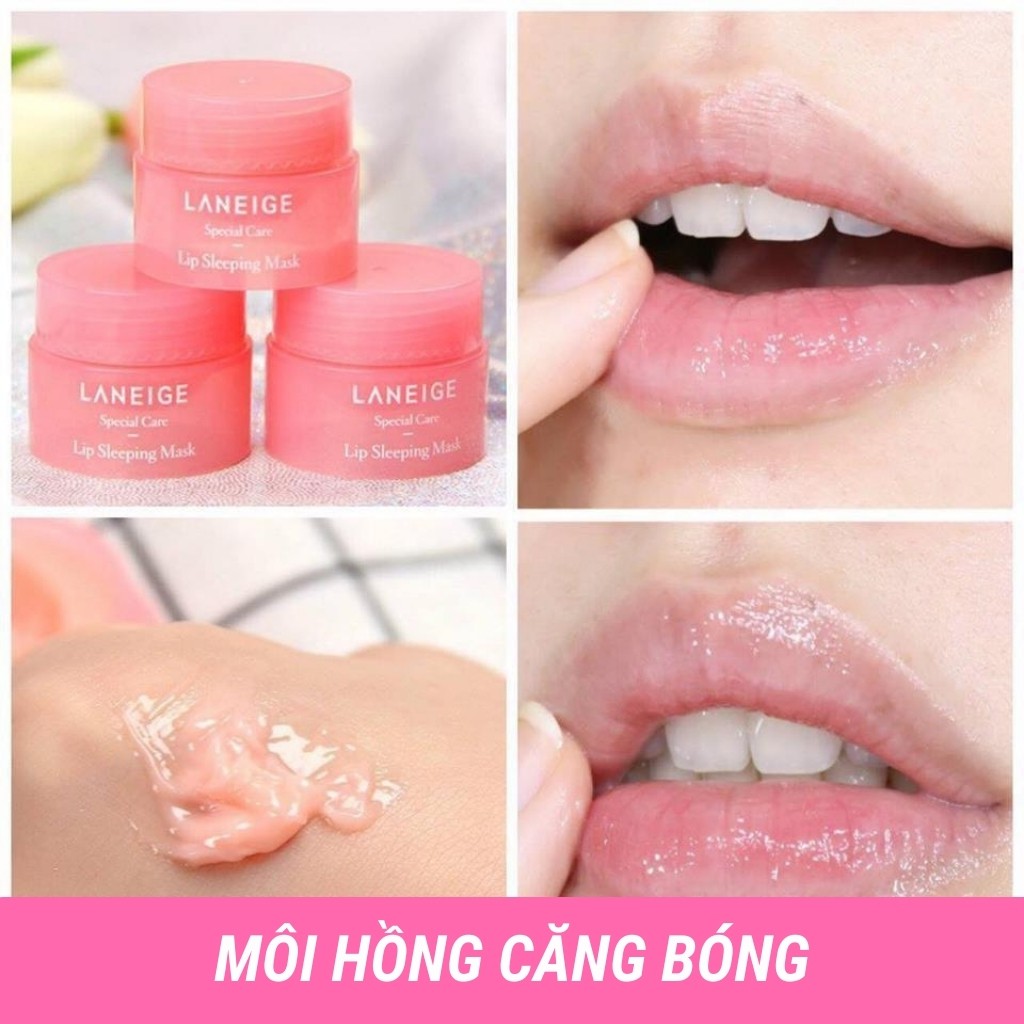 Mặt Nạ Ngủ Môi NM1293804 LANEIGE Lip Sleeping Mask Tẩy Tế Bào Chết Giúp Môi Hồng (Full + Mini Size)