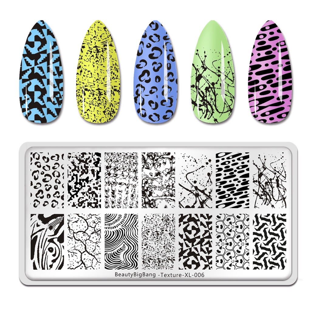 Bảng In Họa Tiết Trang Trí Móng XL-006 6*12cm