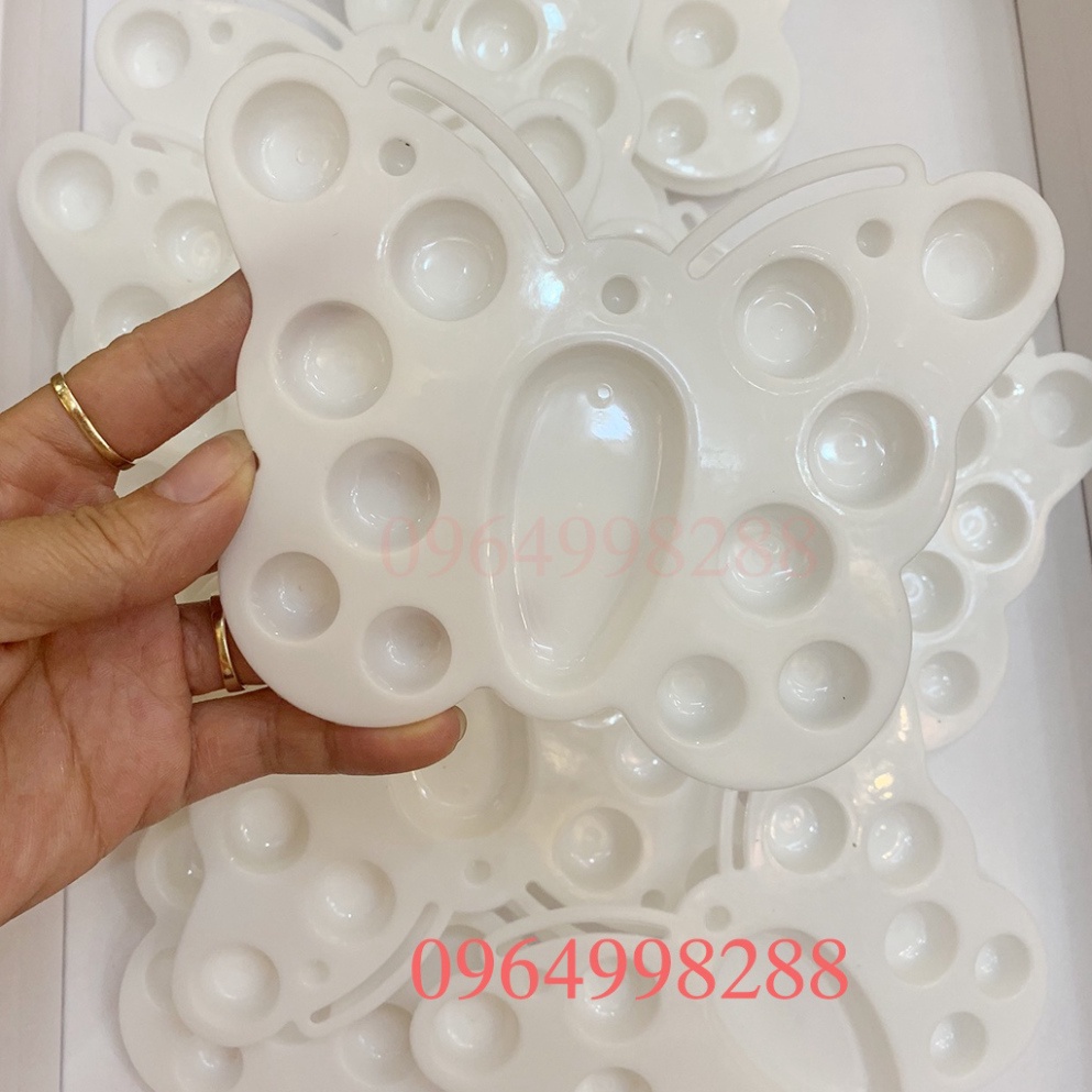 🔥khay pha màu nước hình bướm 13 ô🔥palet pha màu acrylic🔥 sơn dầu, màu bột, màu nước, tiện lợi. sạch sẽ🔥