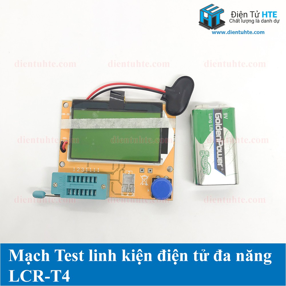 Mạch Test Linh Kiện Điện Tử Đa Năng LCR-T4 Kèm Pin - Có vỏ Mica [HTE Quy Nhơn CN2]