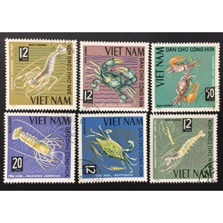 [66]Tem VietNamDCCH 1965 Tôm và cua biển  6v.