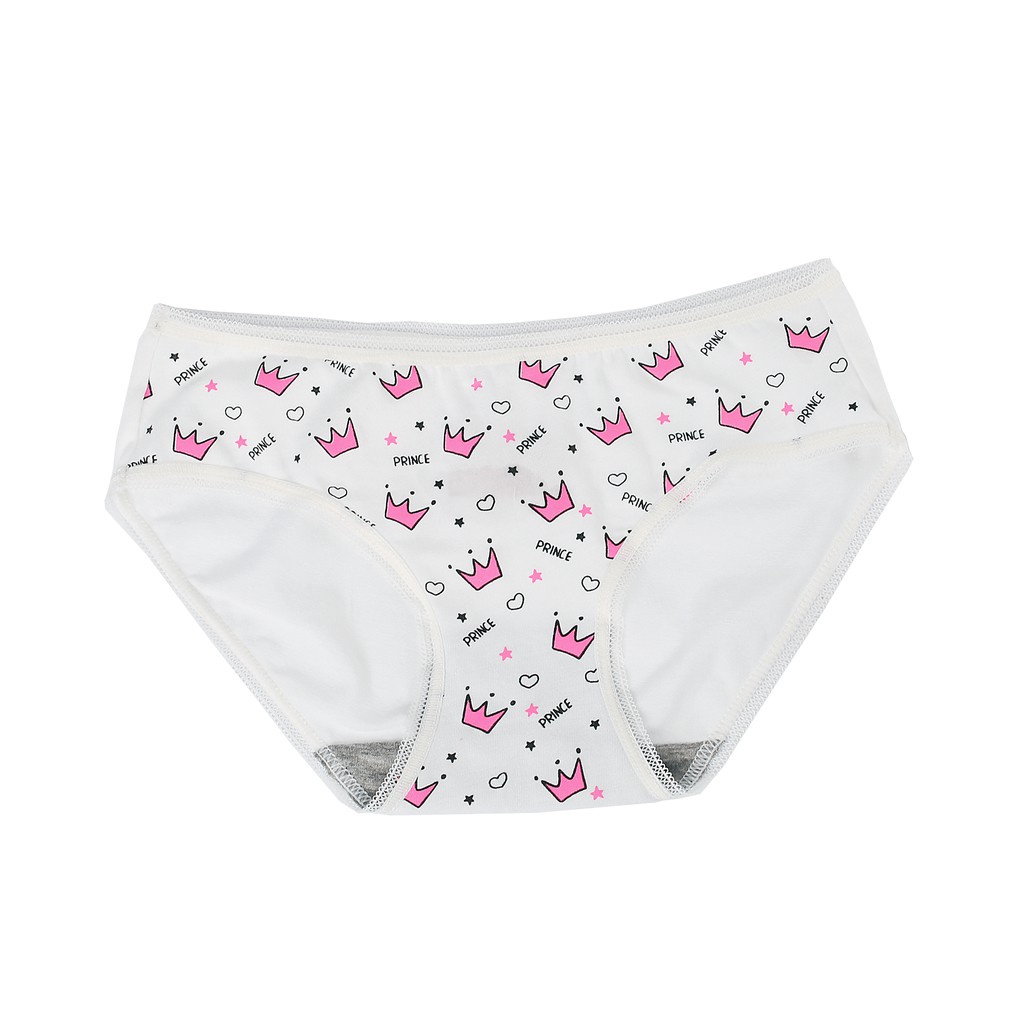 Set 3 Quần Lót Kháng Khuẩn Cotton viền thun râu Tippi Dễ Thương Cho Bé Gái Học Sinh Good Girls từ 3 10 13 18