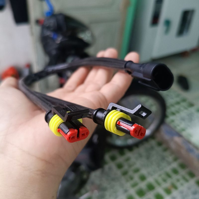 Bộ dây ra 2 trợ sáng cho L4X rắc Chống nước