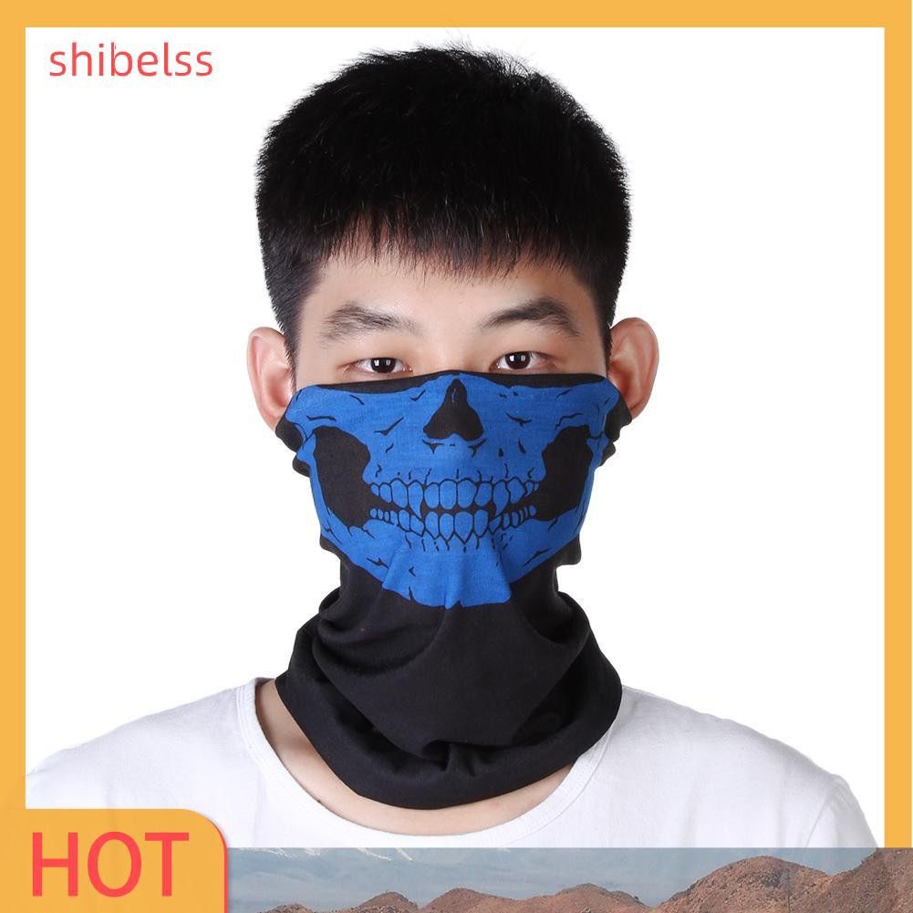 Khăn che nửa mặt họa tiết đầu lâu chống gió giữ ấm cổ đa năng cho lái xe / trượt tuyết | BigBuy360 - bigbuy360.vn