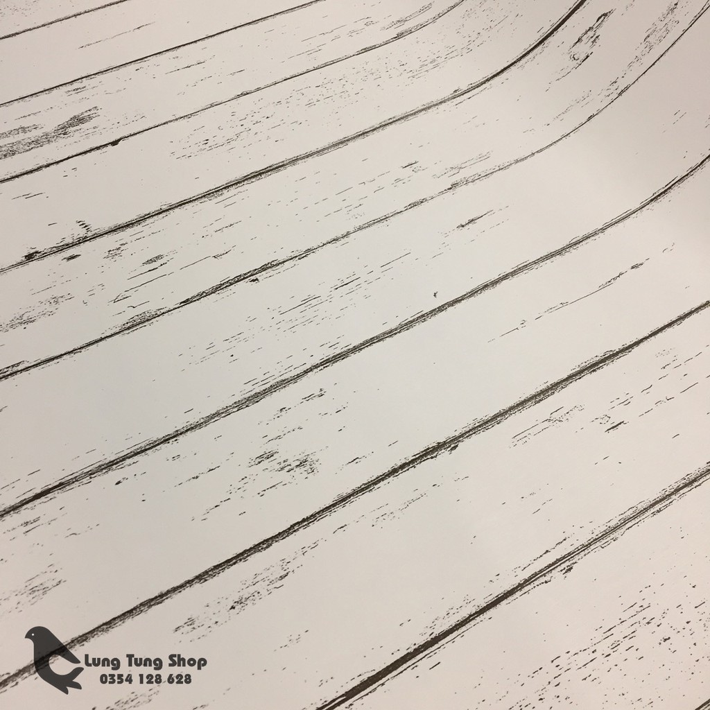 Decal màu gỗ trắng - giấy dán tường dán bàn tủ màu gỗ trắng ( khổ 90cm )