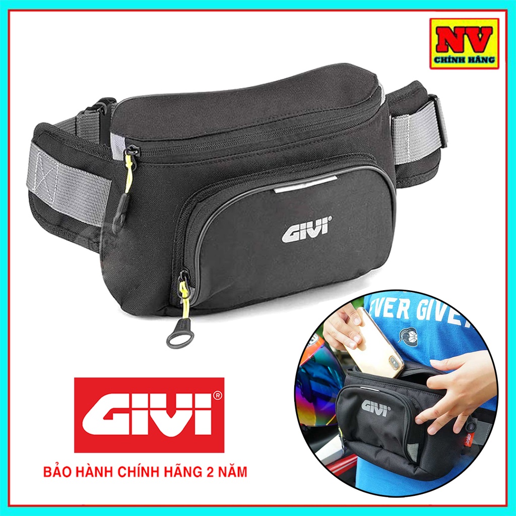 Túi đeo hông, đeo bụng mini Givi EA108BV thể thao nam đựng điện thoại khi chạy bộ Chính Hãng bảo hành 1 năm