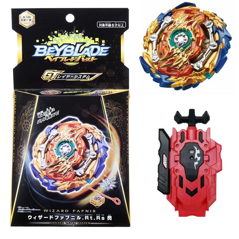 Đồ chơi con quay vô cực Beyblade GT B-139 Starter Wizard Fafnir Rt Rs kèm bệ phóng vui nhộn chất lượng cao