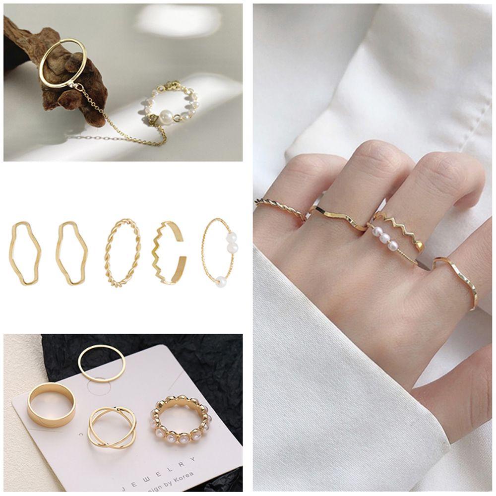 Lay 4 Nhẫn Cưới|Quà Tặng Ngày Lễ Tình Nhân Độc Đáo|Nhẫn Hở Thiết Kế Đơn Giản Thời Trang