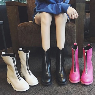 Boots da cao cổ kéo khoá hot hit