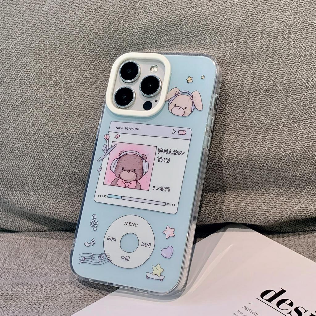 Ốp Điện Thoại Chống Sốc Hình Gấu Dễ Thương Cho iPhone 14 / 13 / 12 / 11 MP3