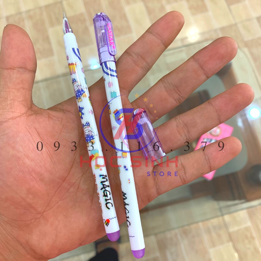 Hộp 12 Cây Viết Gel Xóa Được 0.5mm Gstar ER03 Mực Xanh, Tím Chất Lượng Cao