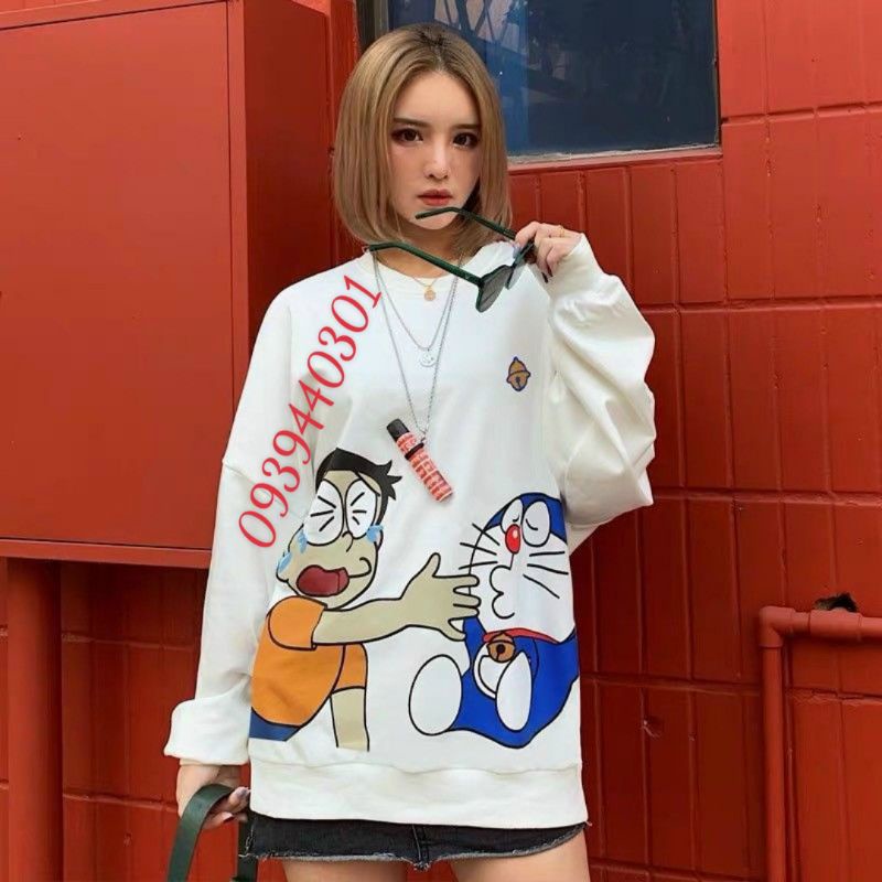 Áo đoremon unisex nam nữ dài tay