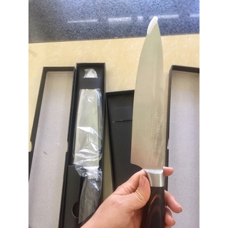 Dao thái seki vân hoa gỗ nhật bản, thái siêu sắc, bén. hàng nội địa nhật 33cm có hộp sang trọng